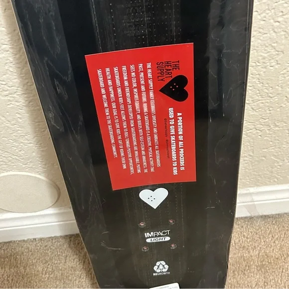 The Heart Supply Heimana Reynolds Trinity Tie Dye Impact LT Skateboard Deck 8.5”